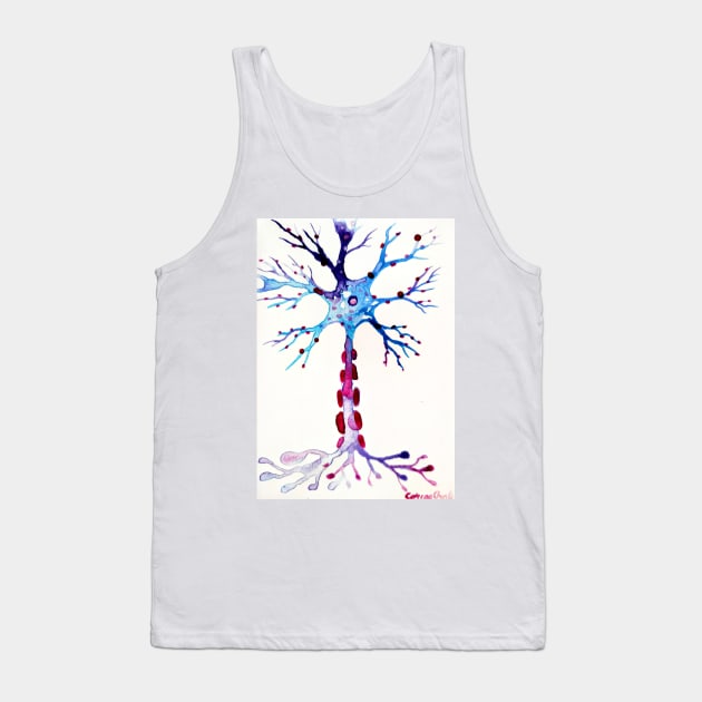 Neuron With Myelin Sheath Tank Top by CORinAZONe